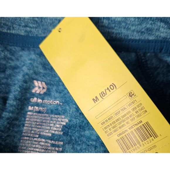 All In Motion Kids' Blue 1/4-Zip Pullover Sweatshirt Size Medium (8/10) Casual - Picture 8 of 10